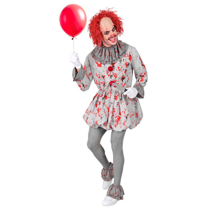 "VINTAGE-HORROR-CLOWN" (Kleid, Halskrause, Schuhüberzieher)