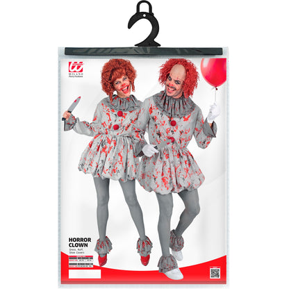 "VINTAGE-HORROR-CLOWN" (Kleid, Halskrause, Schuhüberzieher)