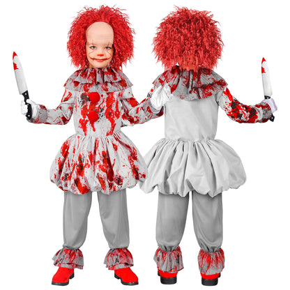 "VINTAGE-HORROR-CLOWN" (Kleid, Halskrause, Schuhüberzieher)