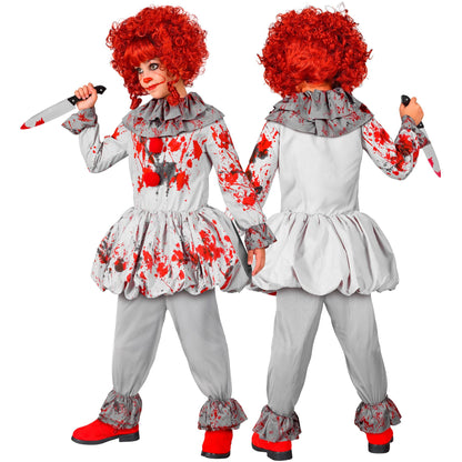 "VINTAGE-HORROR-CLOWN" (Kleid, Halskrause, Schuhüberzieher)