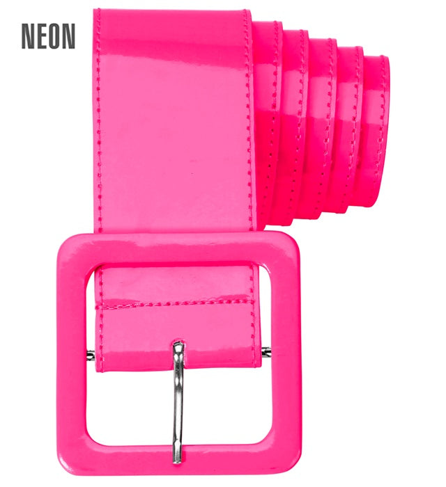 "NEON PINKER VINYLGÜRTEL"