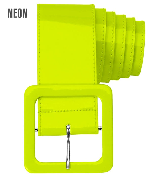 "NEON GELBER VINYLGÜRTEL"