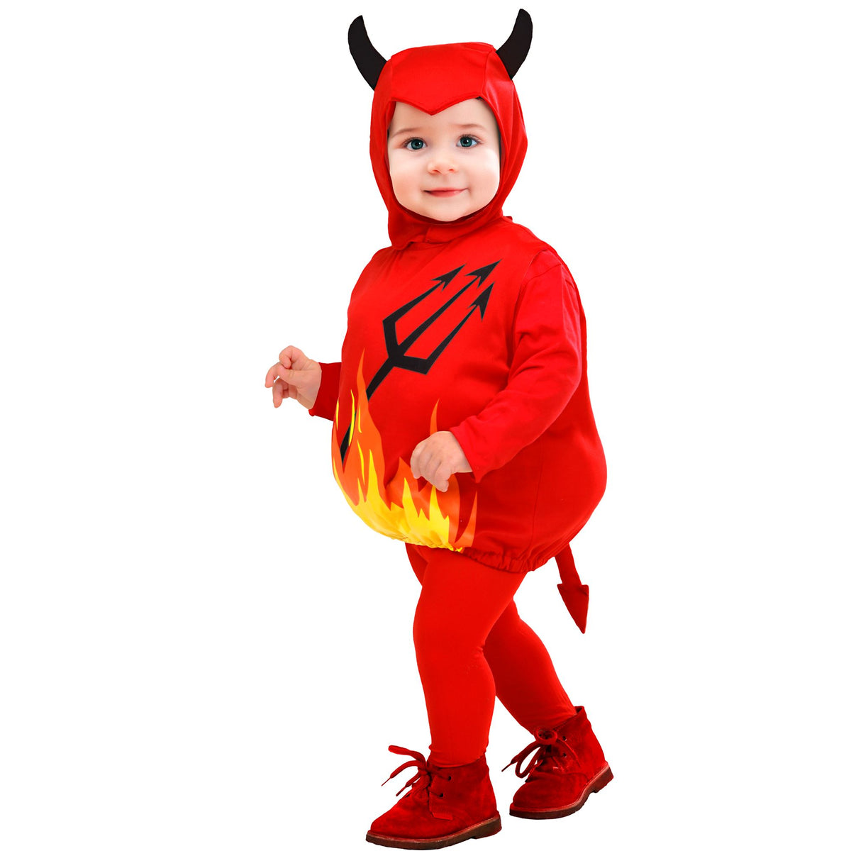 Widmann Puffy Devil Kopfbedeckung mit roten Teufelshörnern für Kinder – Detailansicht