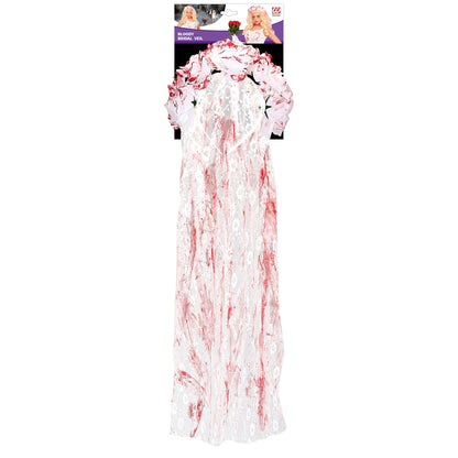 "BLUTIGER BRAUTSCHLEIER MIT ROSEN"