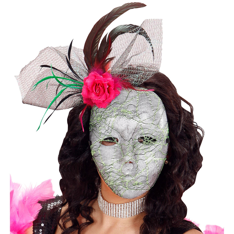 Widmann Festival-Maske aus Hart-PVC in sortiertem Modell für Karneval und Halloween – Detailansicht