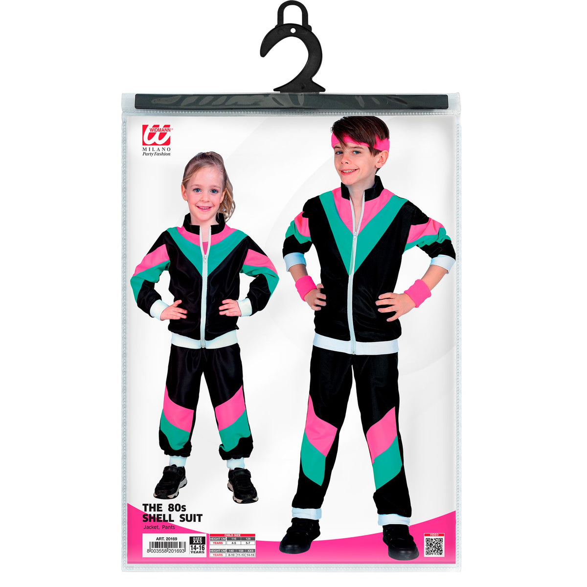 "80er JAHRE TRAININGSANZUG" (Oberteil, Hose)