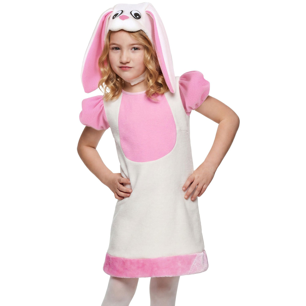 Widmann Häschenkostüm für Kinder mit Kleid und Hasenohren-Kopfbedeckung – Detailansicht