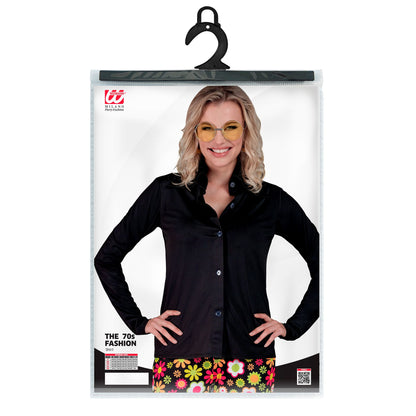 "THE 70s GROOVY STYLE -schwarz" (Bluse)