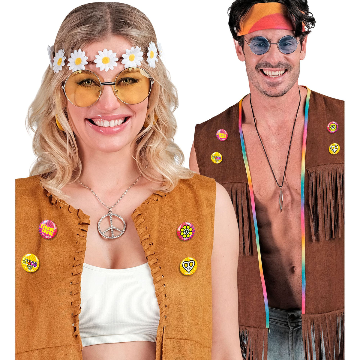 "SET VON 4 HIPPIE PINS"