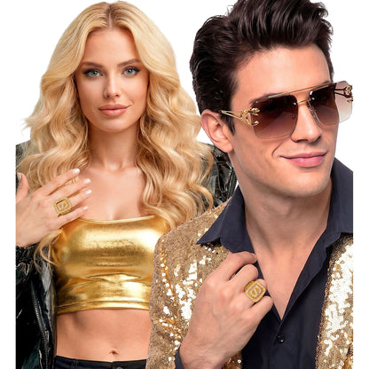 "GOLDENER STRASS $ RING"