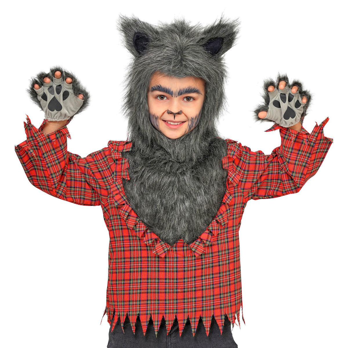 "WERWOLF" (Oberteil, Kapuze, Handschuhe)