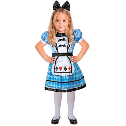 "WONDERLAND GIRL" (Kleid mit Petticoat & Schürze, Haarreif mit Schleife)