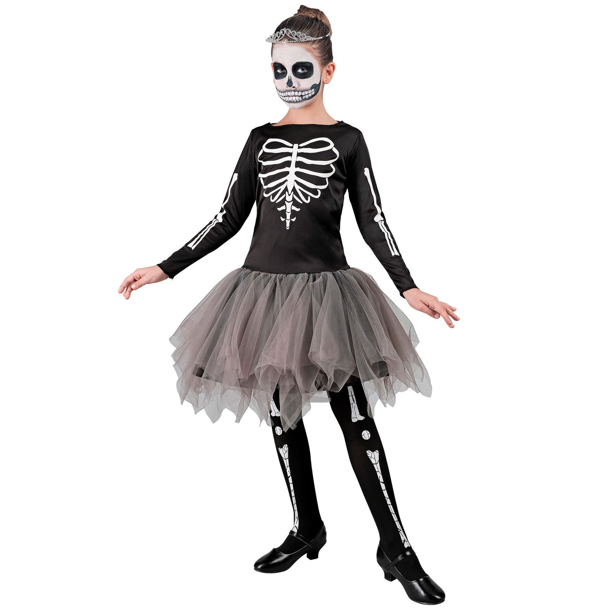 "SKELETON TÄNZERIN" (Kleid mit Tutu)