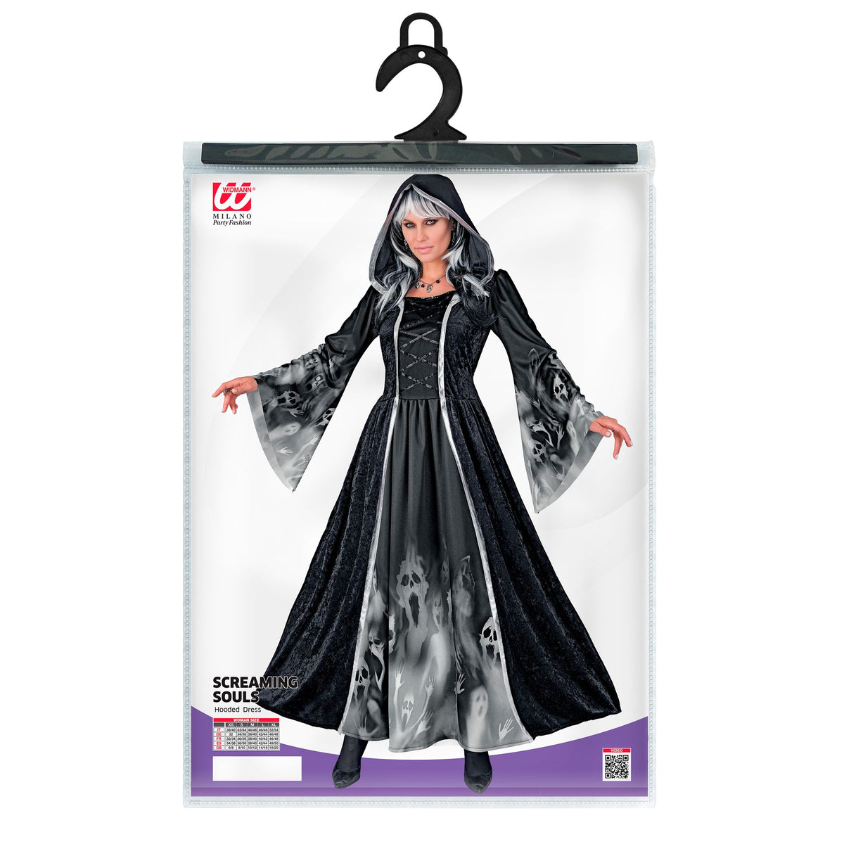 "SCREAMING SOULS" (Kleid mit Kapuze)