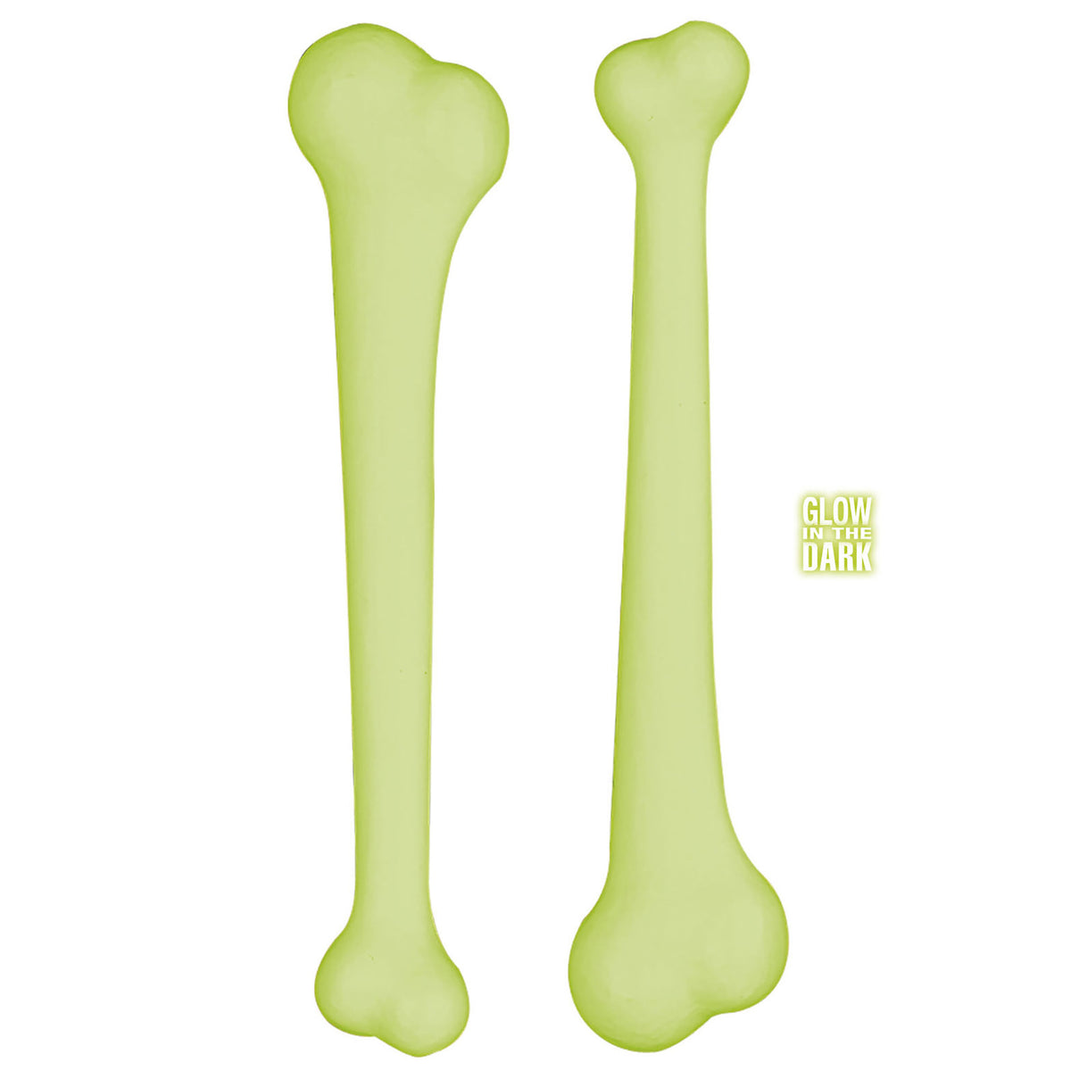 "Set von 2 GLOW IN DARK KNOCHEN" 23 cm