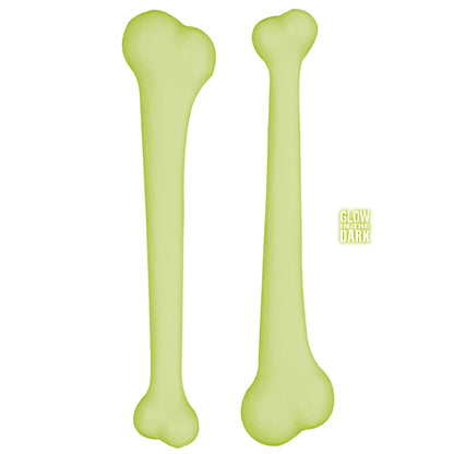 "Set von 2 GLOW IN DARK KNOCHEN" 23 cm