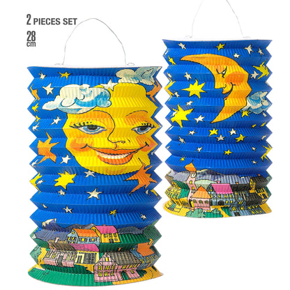 "Set von 2 MOND LATERNEN" h 28 cm
