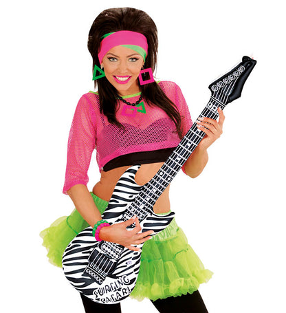 "AUFBLASBARE GITARRE IN ZEBRAMUSTER" 105 cm