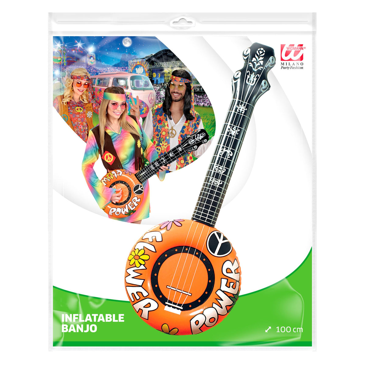 Aufblasbares Banjo Orange 100 cm von Widmann – Detailansicht