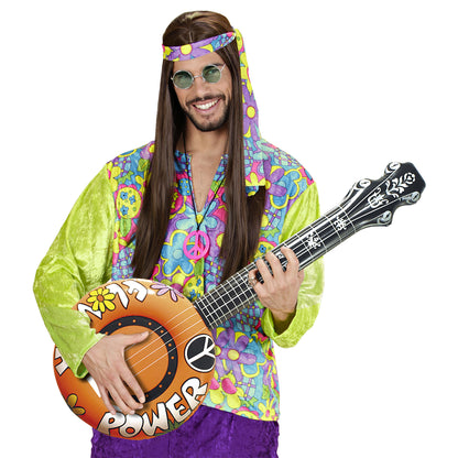 Aufblasbares Banjo Orange 100 cm von Widmann – Seitenansicht