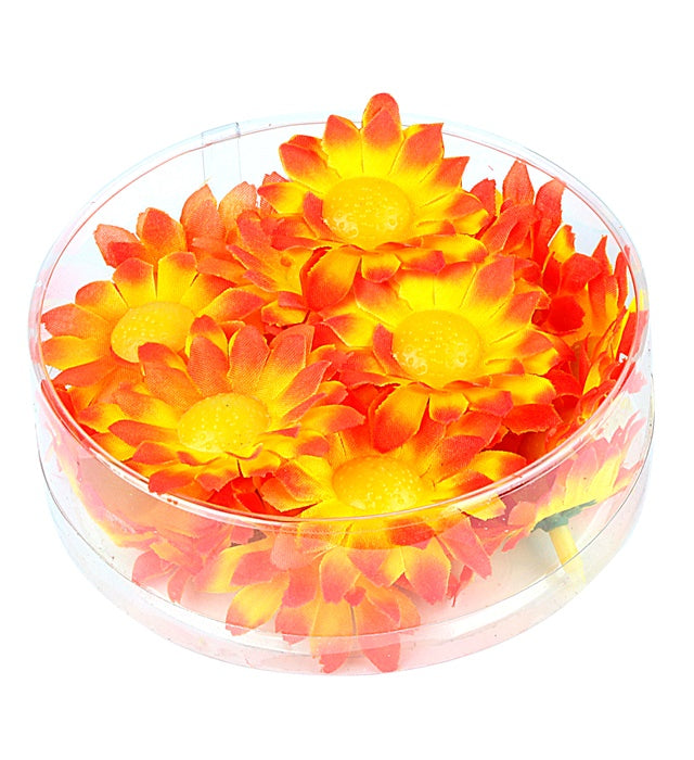 Widmann 20 orange Dekoblumen aus Polyester für Dekorationen – Produktansicht