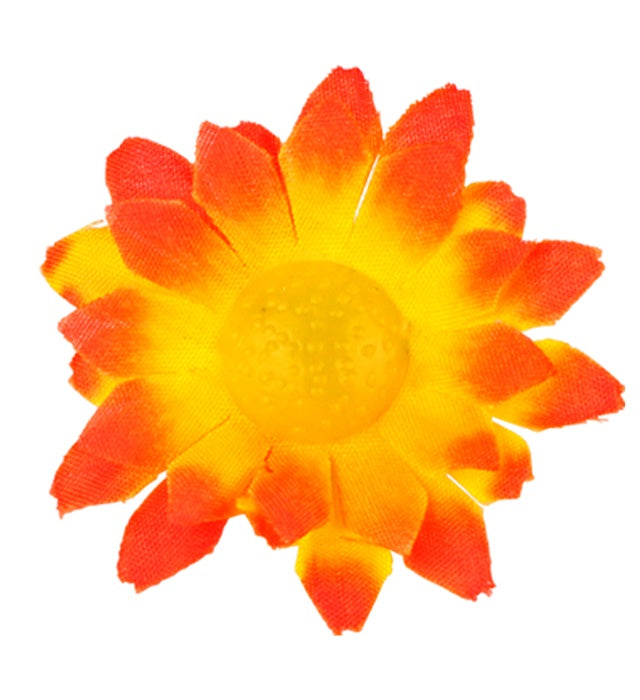 Widmann 20 orange Dekoblumen aus Polyester für Dekorationen – Detailansicht