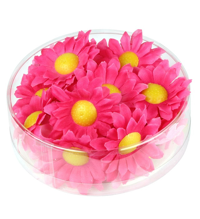 Widmann 20 pinke Dekoblumen aus Polyester für Dekorationen – Produktansicht