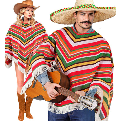 "MEXIKANISCHER PONCHO" aus Canvas Baumwolle