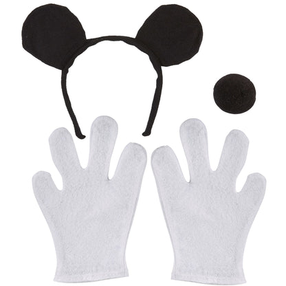Widmann Mäuschen Dress-Up-Set mit Ohren, Nase und Handschuhen – Produktansicht