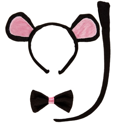 "MÄUSCHEN" Dress- Up- Set (Ohren, Fliege, Schwanz)