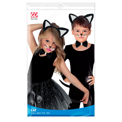 "KÄTZCHEN" Dress- Up- Set (Ohren, Fliege, Schwanz)