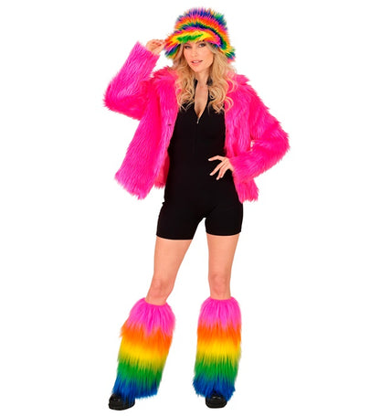 "REGENBOGEN PLÜSCH BEINSTULPEN DELUXE"
