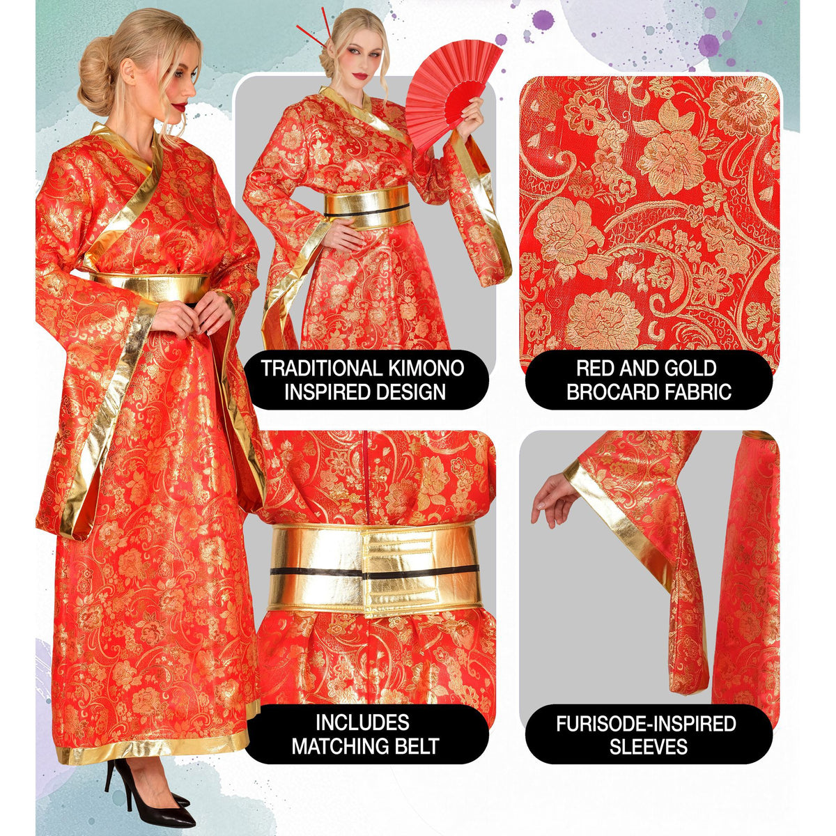 "KIMONO" (Kleid, Gürtel)