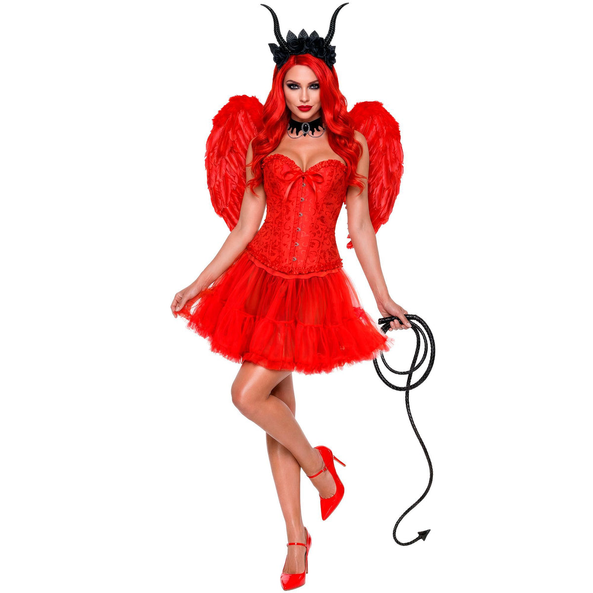 Roter mehrlagiger Tüll-Tutu für Fasnacht, Karneval & Mottoparty
