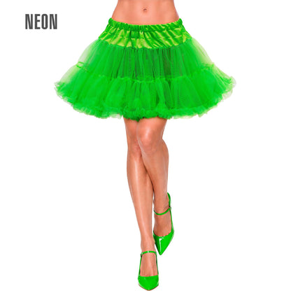 Widmann Röcke und Tutus Neon grüner Tüll-Petticoat für Fasnacht und Mottopartys