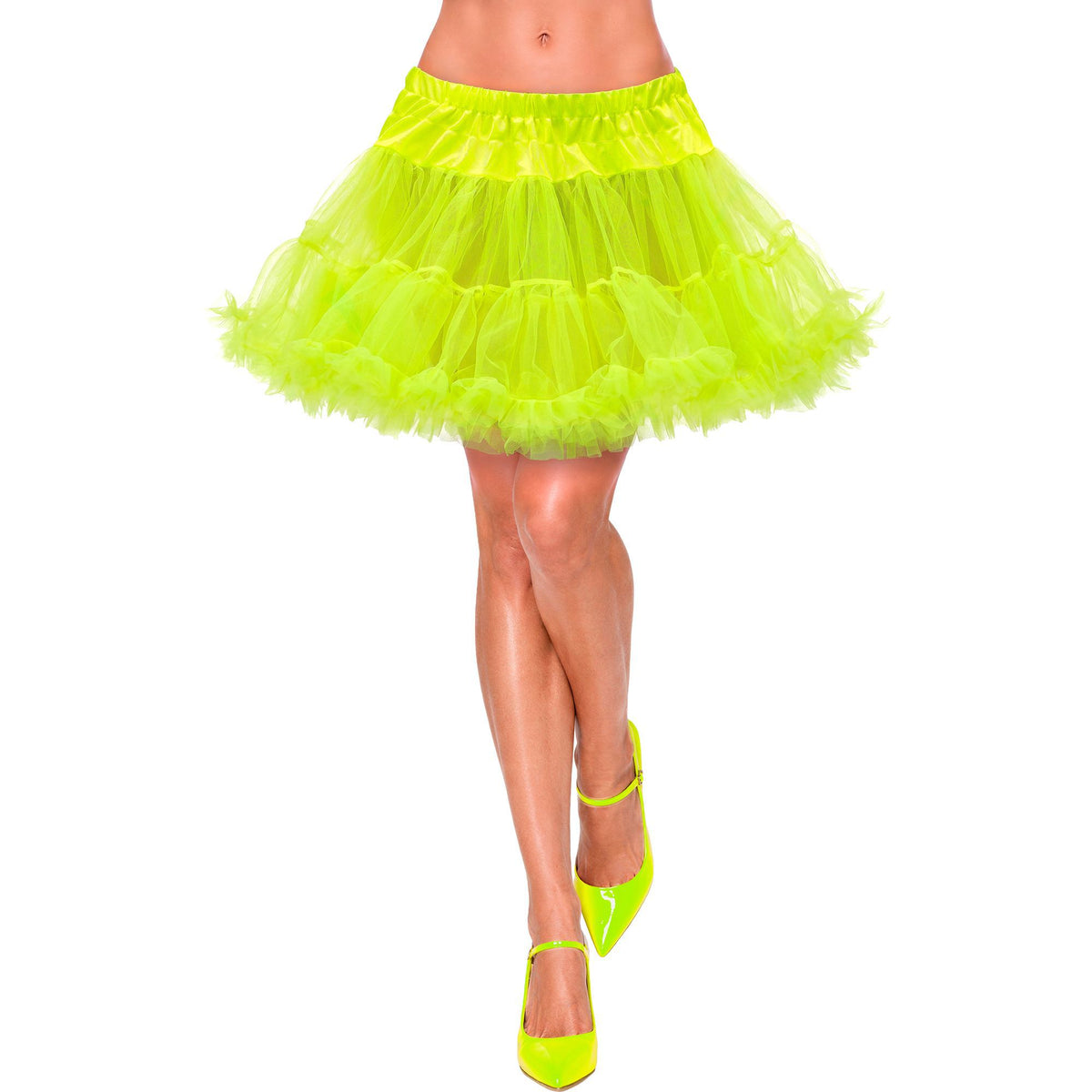 Leuchtend gelber Tüll-Petticoat für farbenfrohe Fasnachts- und Karnevalskostüme