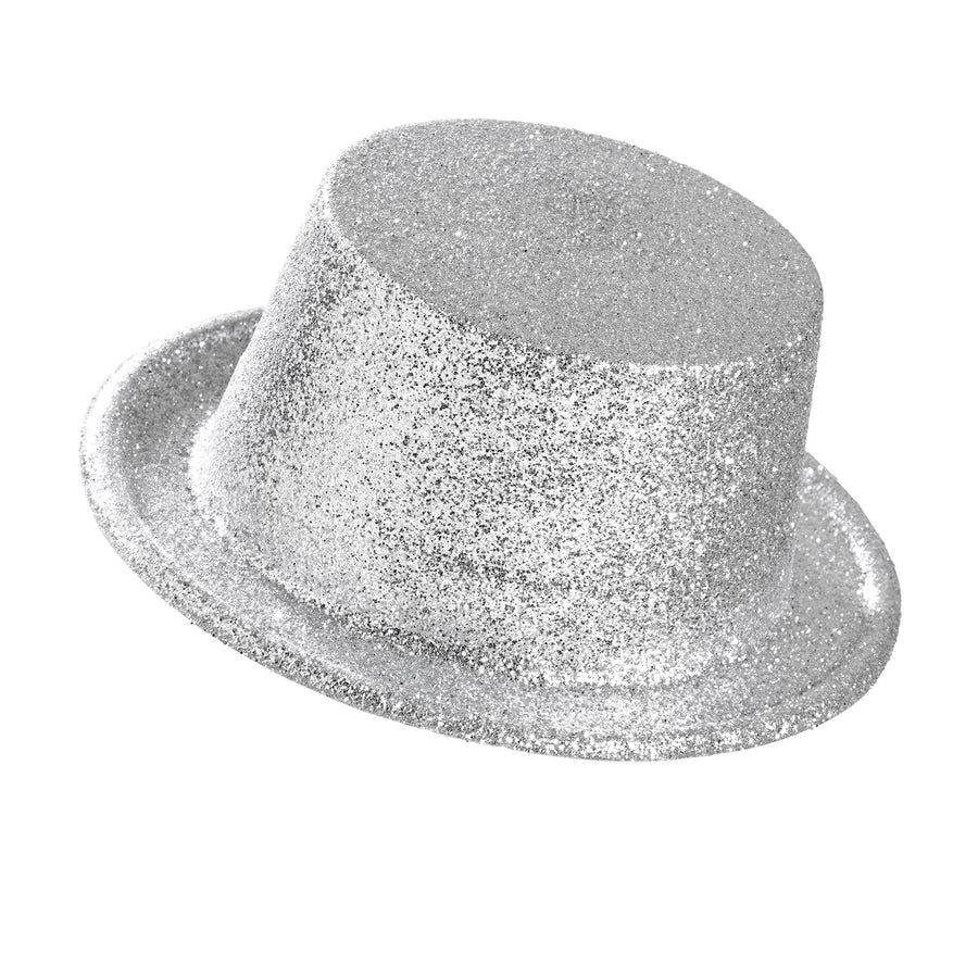 Silberner Zylinderhut von Widmann für Fasnacht und Partys – Produktansicht