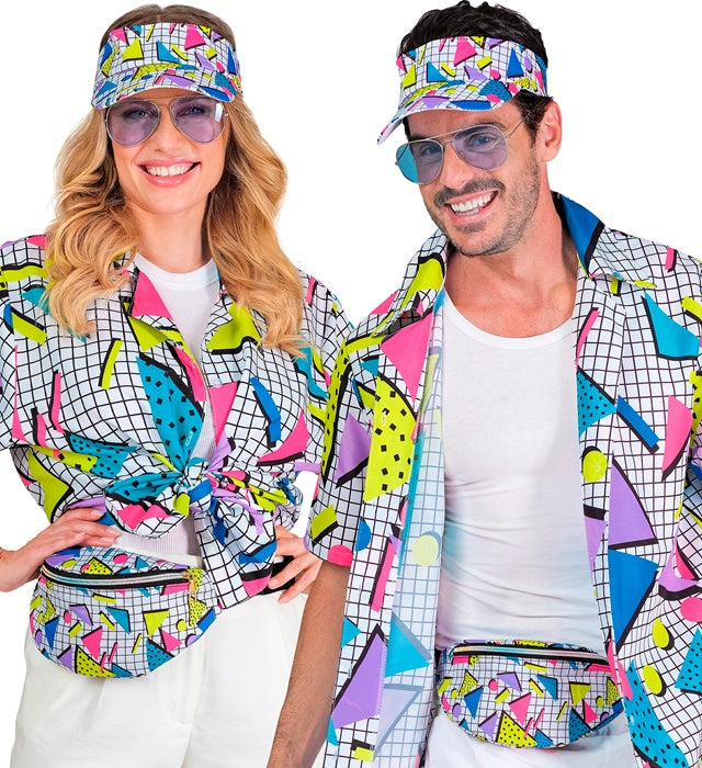 "The 80s FUNKY FASHION - funky white" (Schirmmütze & Gürteltasche)