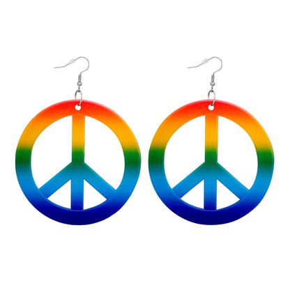 "REGENBOGEN HIPPIE OHRRINGE"