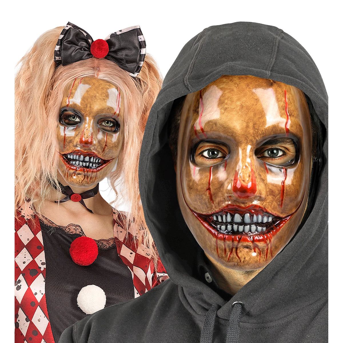 "PSYCHO CLOWN MASKE AUS PLASTIK"