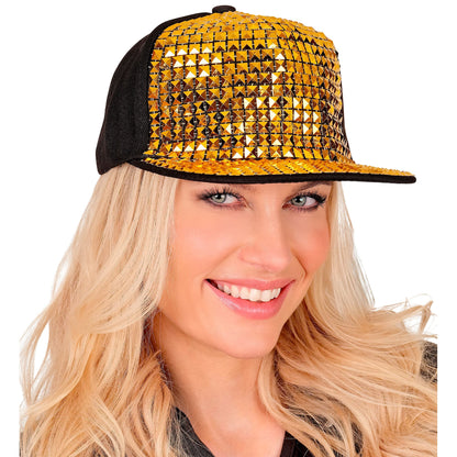 "GOLDENE BLING BLING HIP HOP BASECAP"