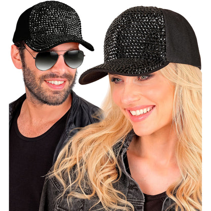 "SCHWARZE STRASS BASECAP"