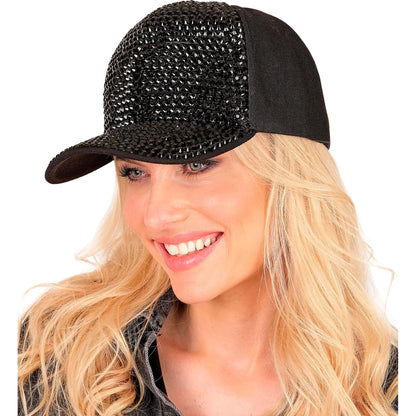 "SCHWARZE STRASS BASECAP"