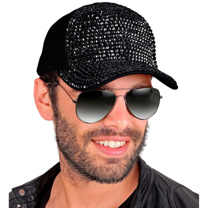 "SCHWARZE STRASS BASECAP"