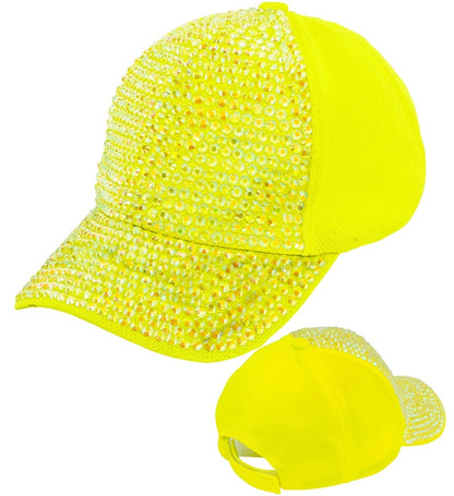 "NEON GELBE STRASS BASECAP"