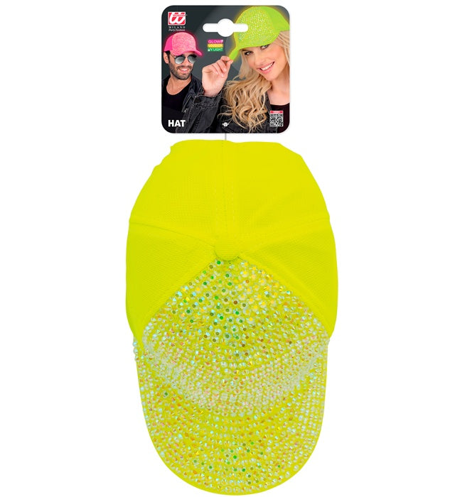 "NEON GELBE STRASS BASECAP"