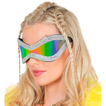 "RIESEN STRASS BRILLE MIT MULTICOLOR GLÄSERN"