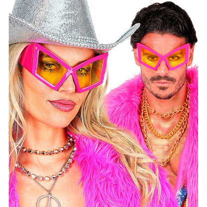"NEON PINKE RIESENBRILLE"