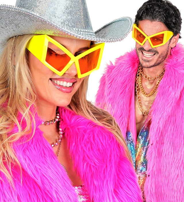 "NEON GELBE RIESENBRILLE"