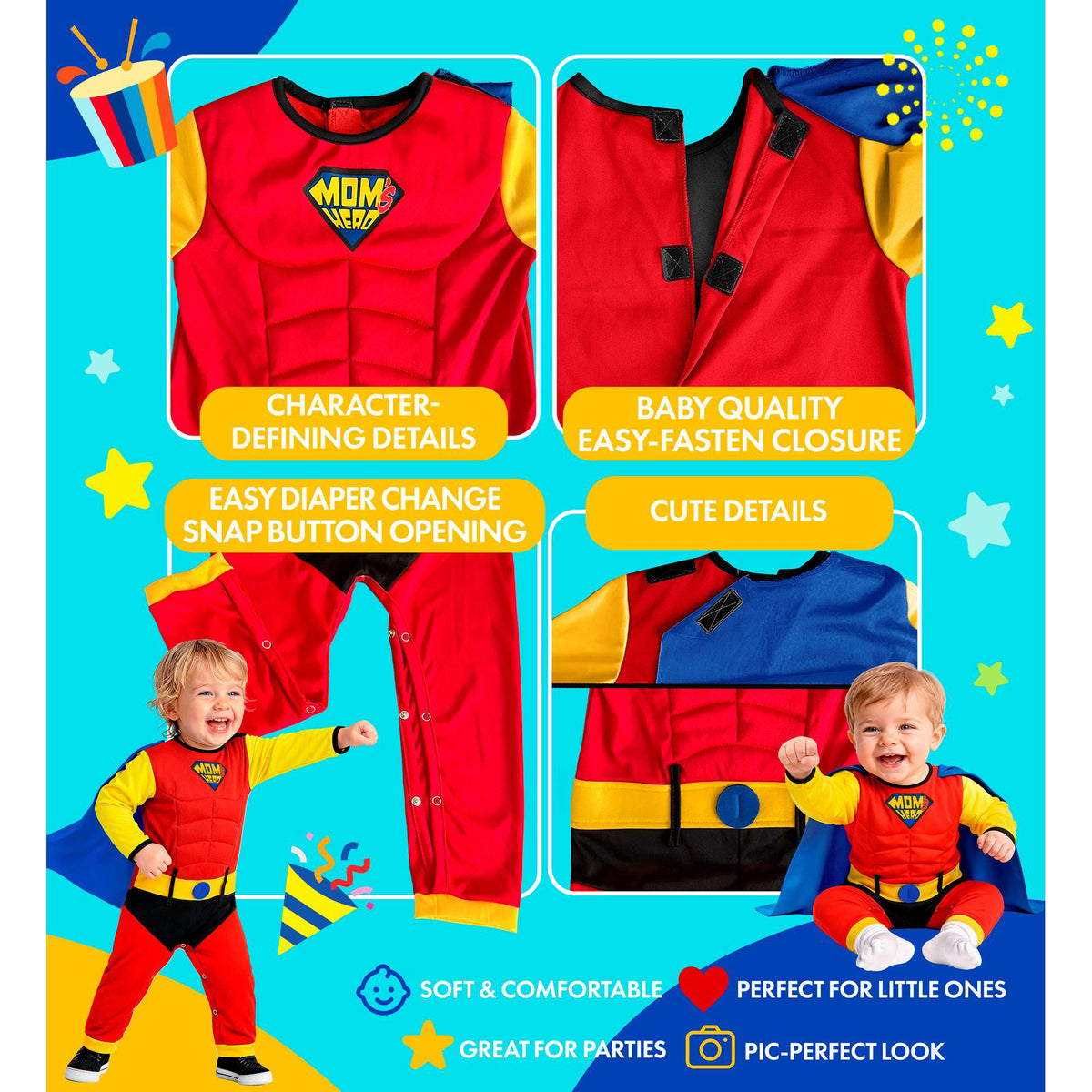 "SUPER BABY" (Overall mit Umhang)